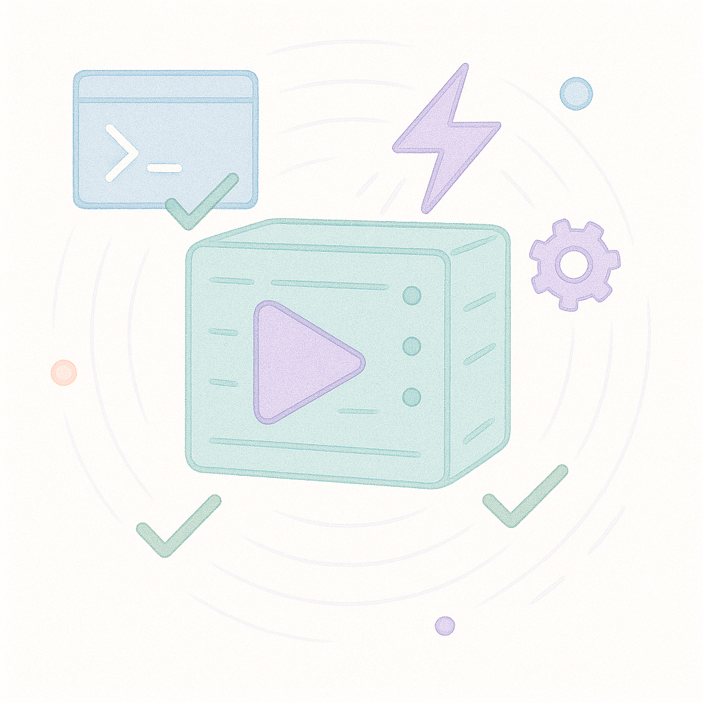 Visual representation of generating and testing an MCP server